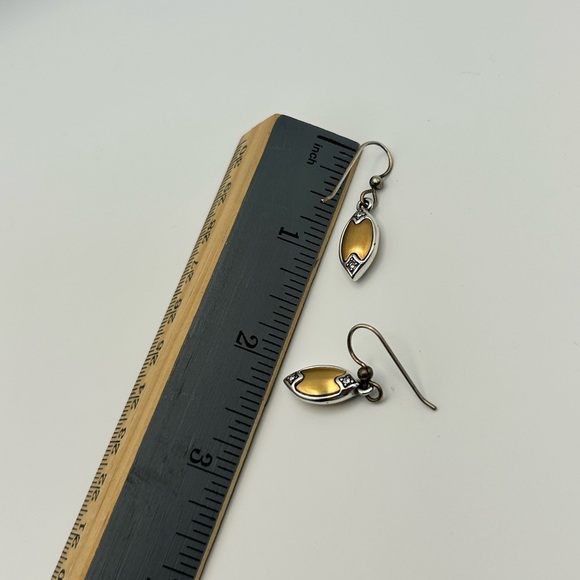 Brighton Wiltern Long Necklace & Earrings Set Two-tone 43" Gold Silver Plated - Picture 9 of 14